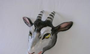 Маска козы(овцы) Как сделать маску козы из бумаги
