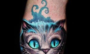 Татуировка чеширский кот Чеширский кот в виде девушки